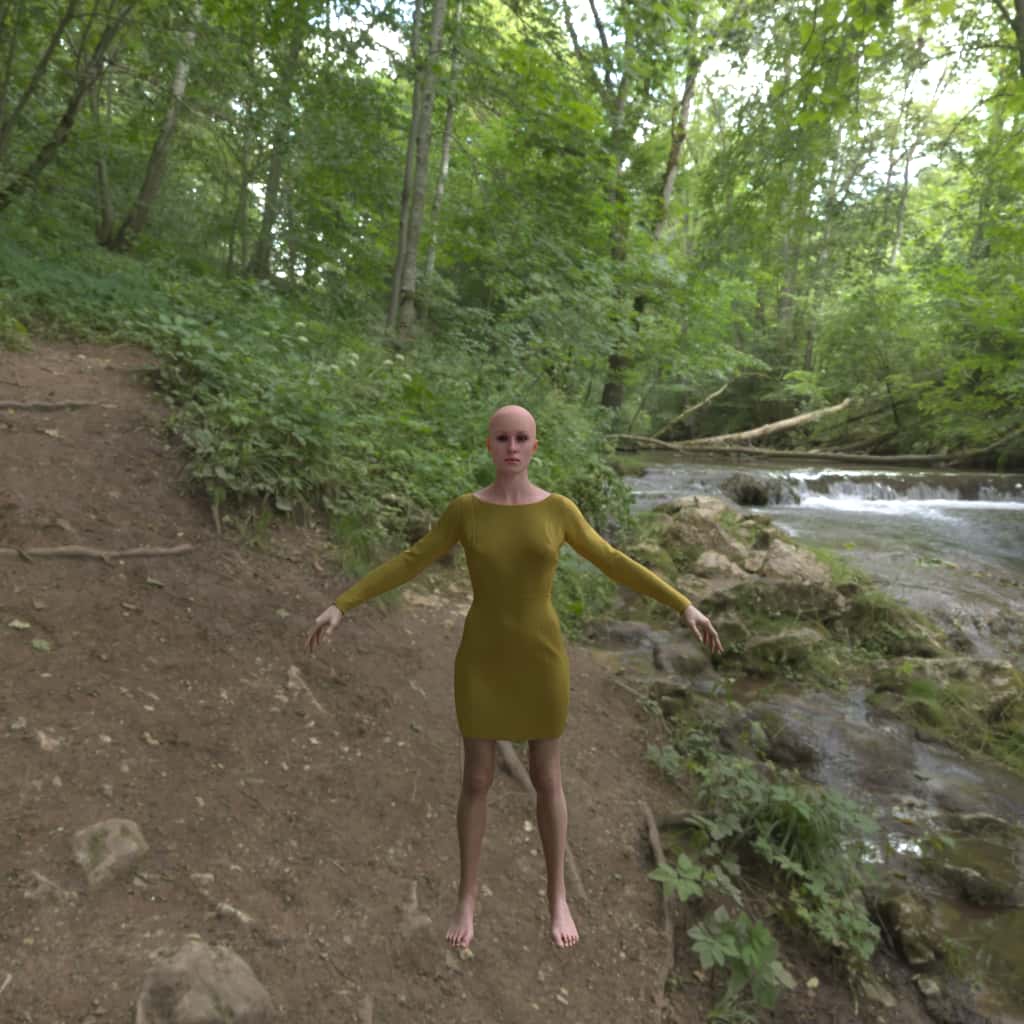 female - longsleeve_dress_yellow