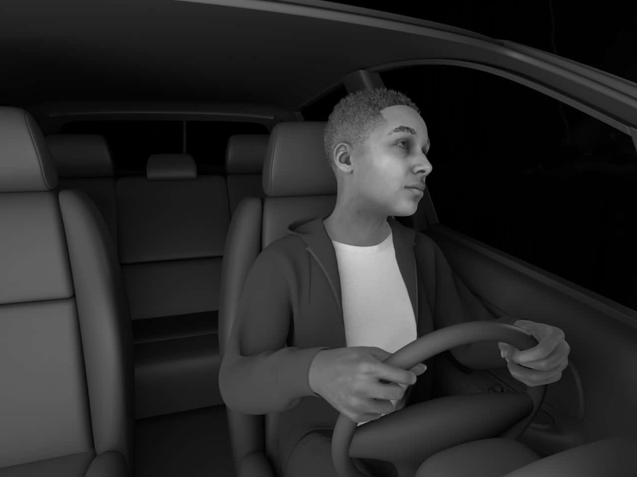 NIR, Head Turn Left, Upper Gaze