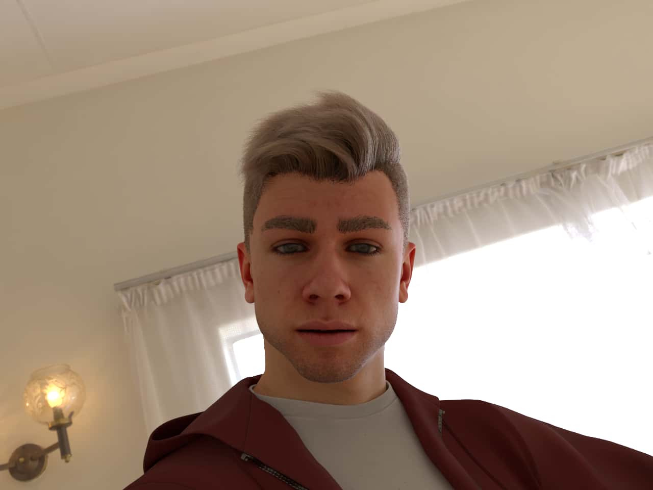 Head Turn Right, , Camera Follows Head